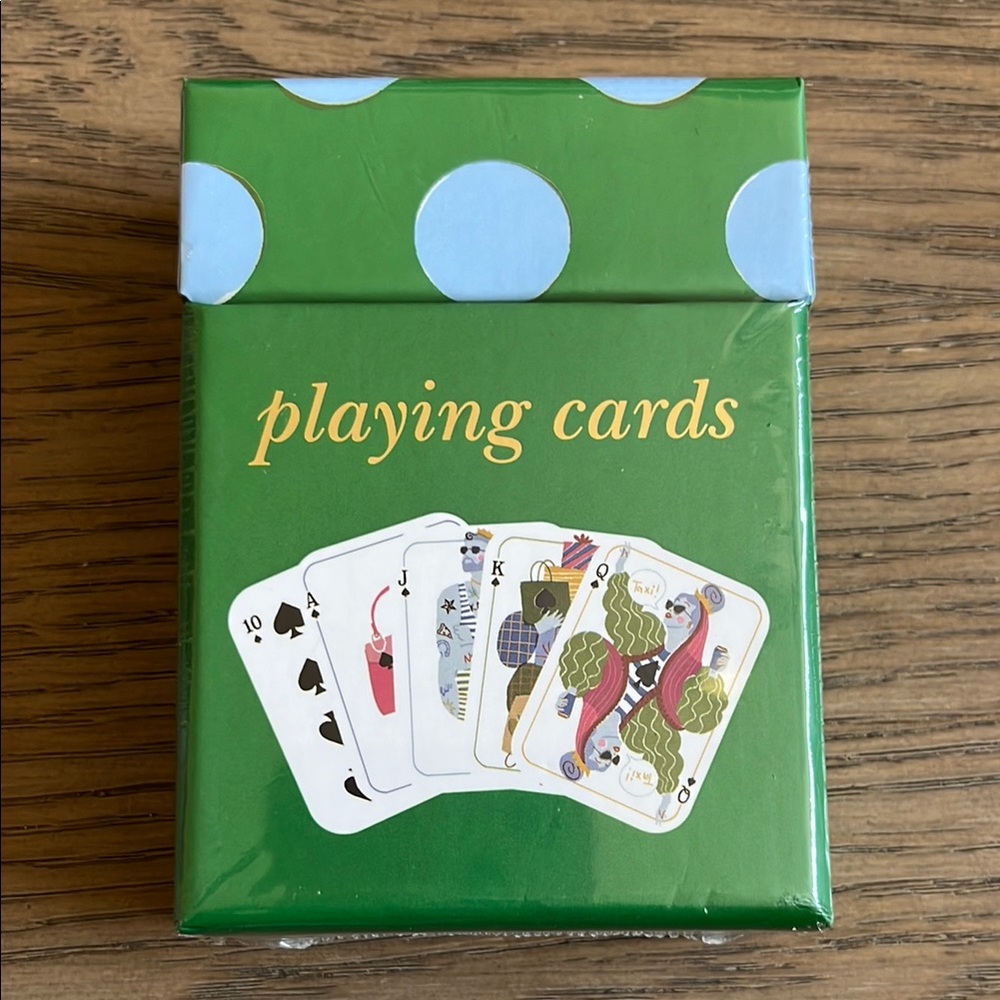 Kate Spade X Target Green and Blue Polka Dots Playing Cards